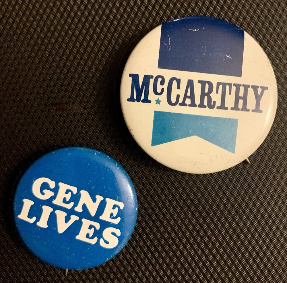 1968 Official Eugene Lives McCarthy vintage Political Campaign Button Pin Lot