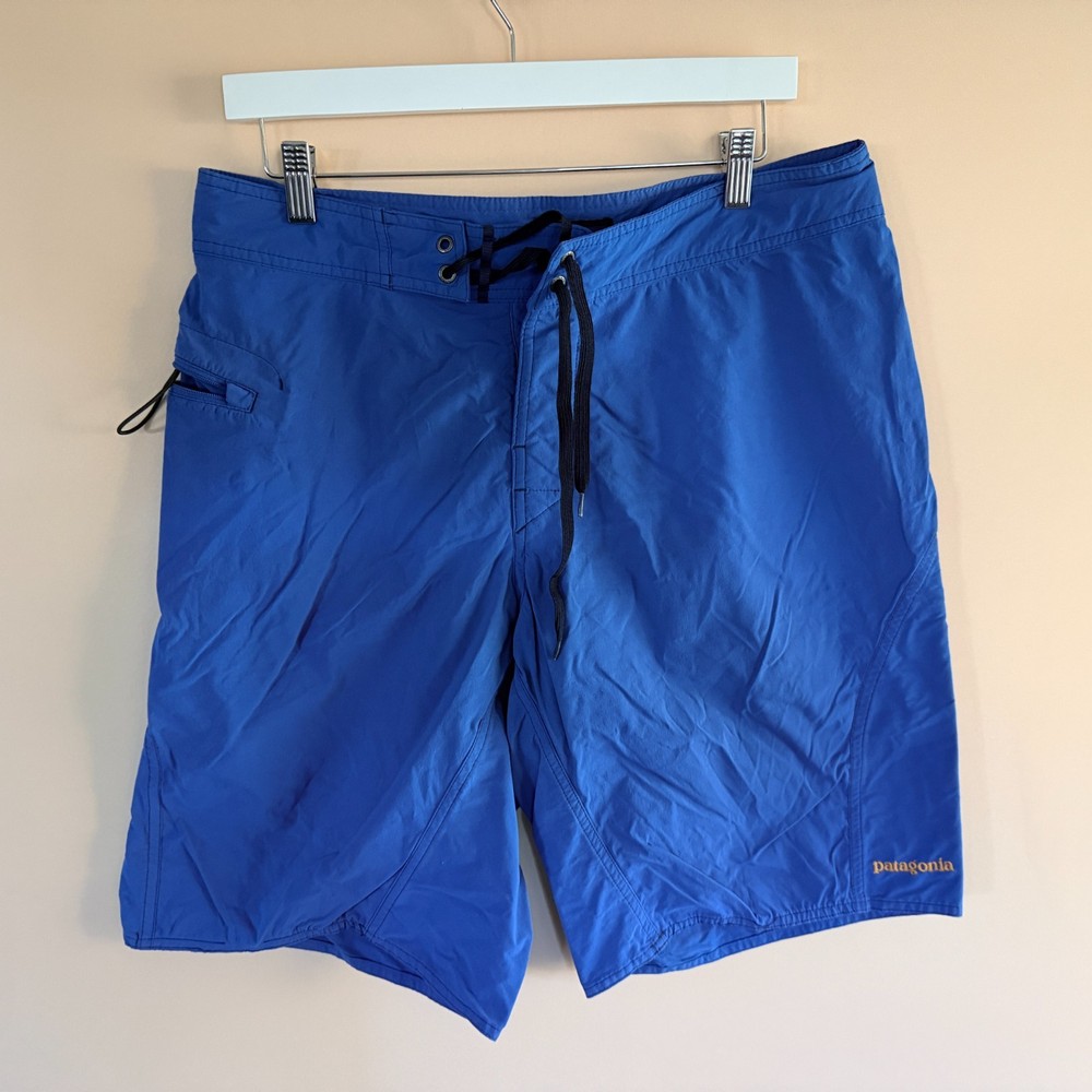 Patagonia Wavefarer Board Shorts Swim Trunks Blue Men's Size 33
