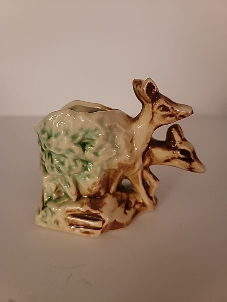 McCoy Deer Fawn Planter Vase Vintage See All Pics Read Desc. Appears Never Used