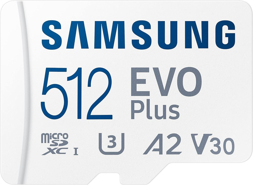 Samsung EVO Plus 512GB MicroSDXC Micro SD Class 10 UHS-I U3 A2 V30 Memory Card