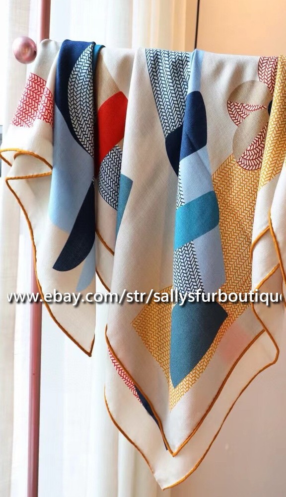 Sallys 70% Cashmere & 30% Silk Wrap Scarf Pony Horse Print Double Face Shawl 53