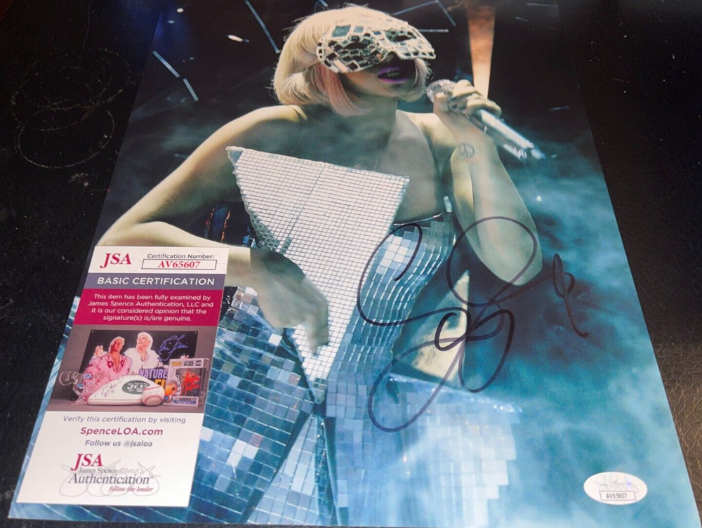 Lady Gaga Born This Way The Fame Little Monster Signed Autograph 11x14 Photo JSA