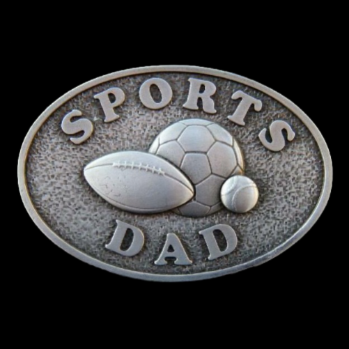 Fathers Day Belt Buckle Sports Dads Soccer Football Baseball Belts Buckles-image