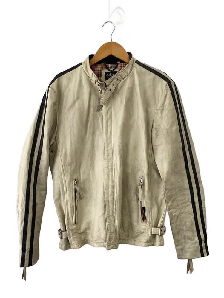 Schott Leather Jacket Blouson/L/Cowhide/Gry/Plain/3181016 7734
