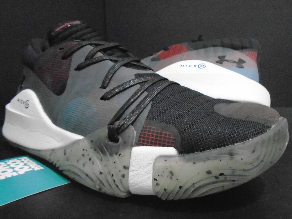 Under Armour Spawn Low Anatomix Joel Embiid Sixers Curry Black Grey White Size 9.5