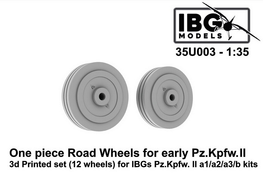 IBG 1/35 Pz.II a1/a2/a3/b One-piece Road Wheels (3d printed)