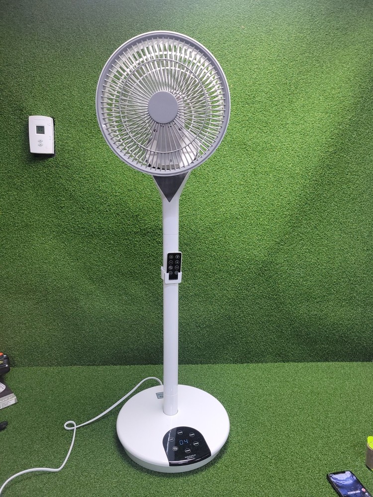 Woozoo 360° Pedestal Fan – Oscillating Air Circulator with Remote, White