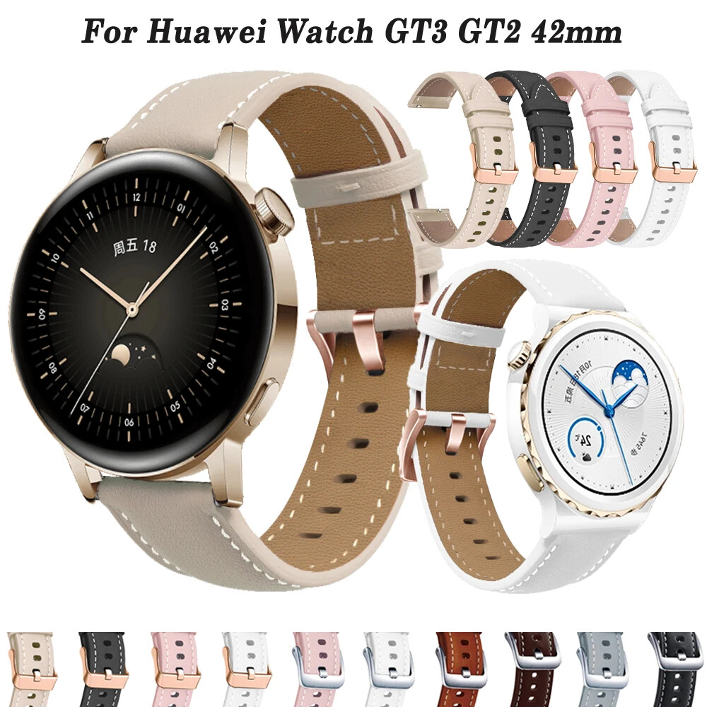 20mm Leather Strap Band for Huawei Watch GT 2 3 GT2 GT3 42mm GT 3 Pro 43mm ES