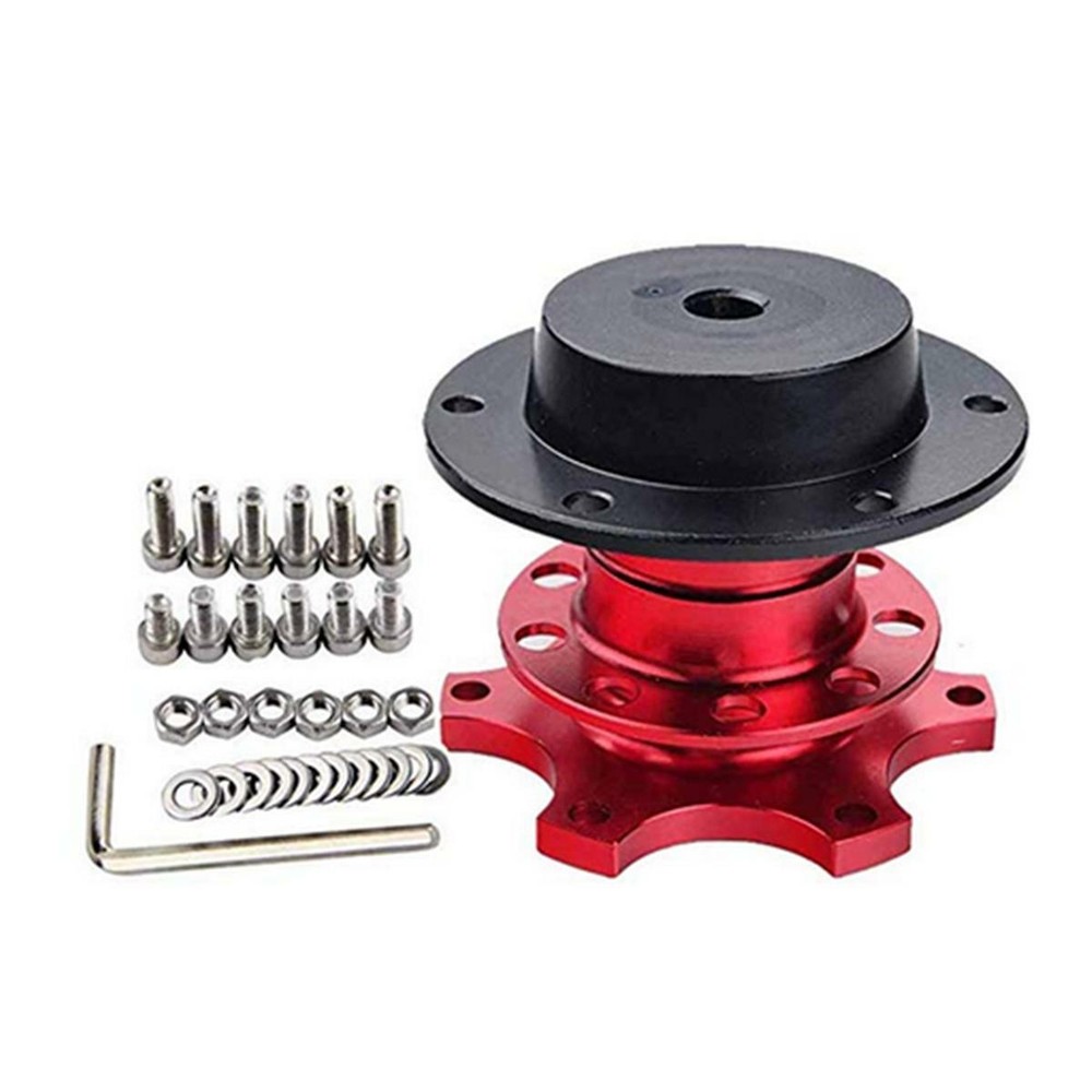 6 Hole Car Steering Wheel Quick Release Hub Adapter Removable Snap Off Boss Kit