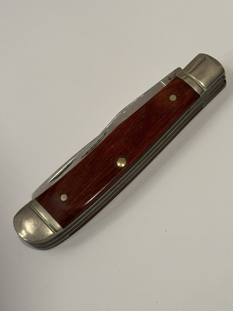 VTG Schrade + USA LTD. 2 Blade Tapper. Knife, Knives Solid Cherry Wood Handle