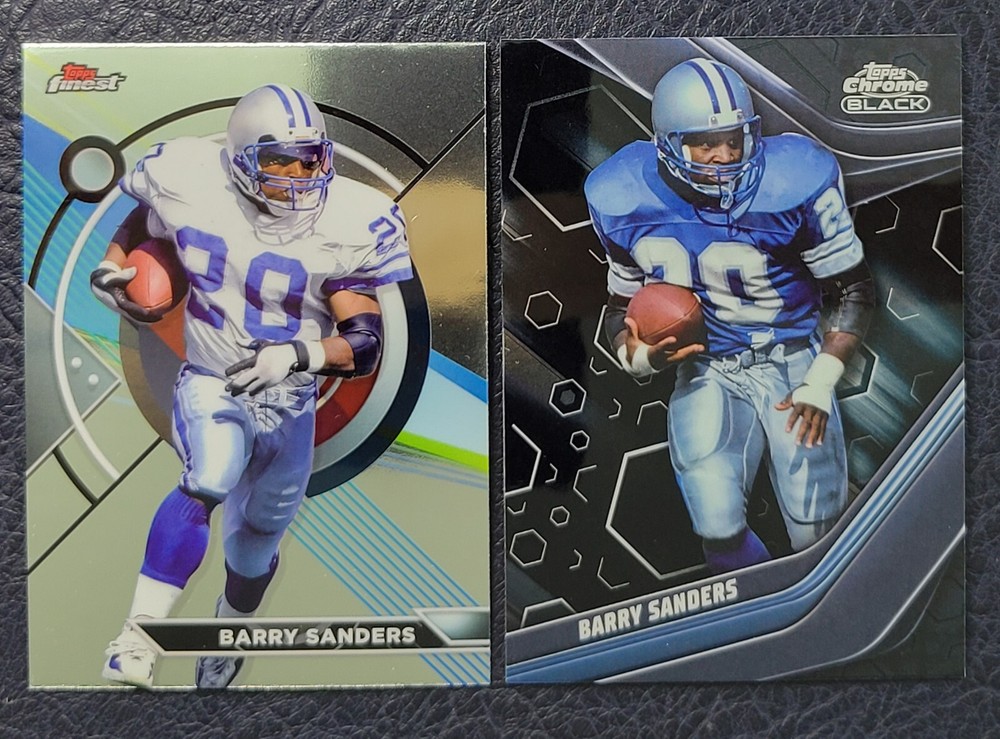 Barry Sanders 2024 Topps Composite Chrome Black 118 & Finest 183 Lions Oklahoma