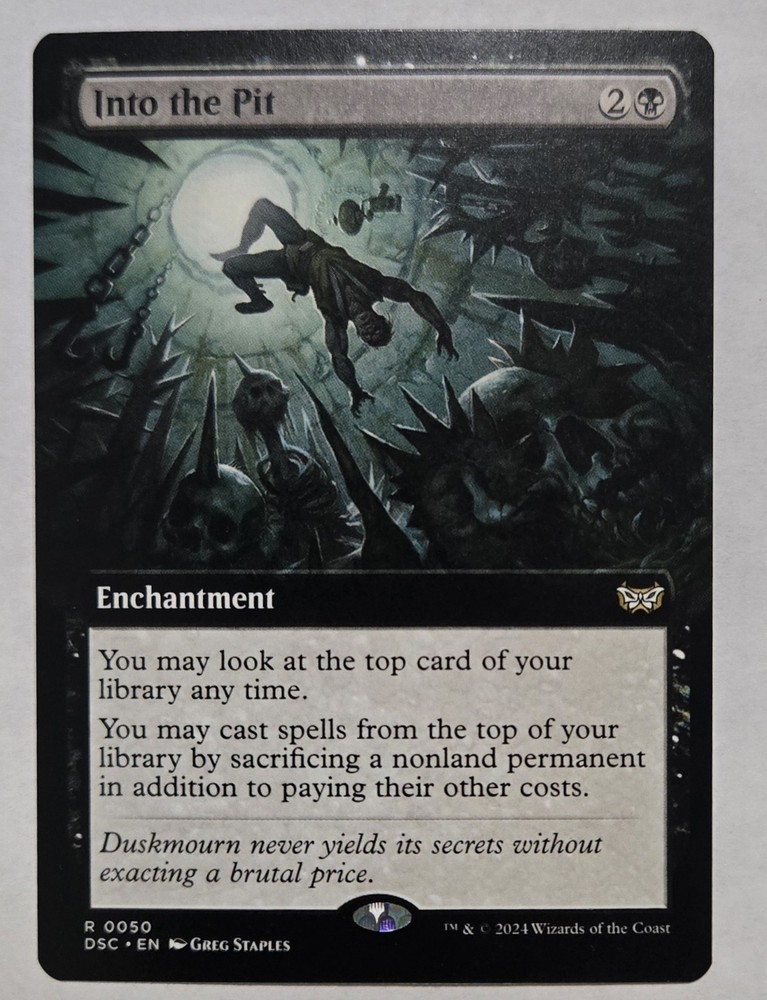 Into the Pit Extended Art Commander Deck from Duskmourn House of Horror Set