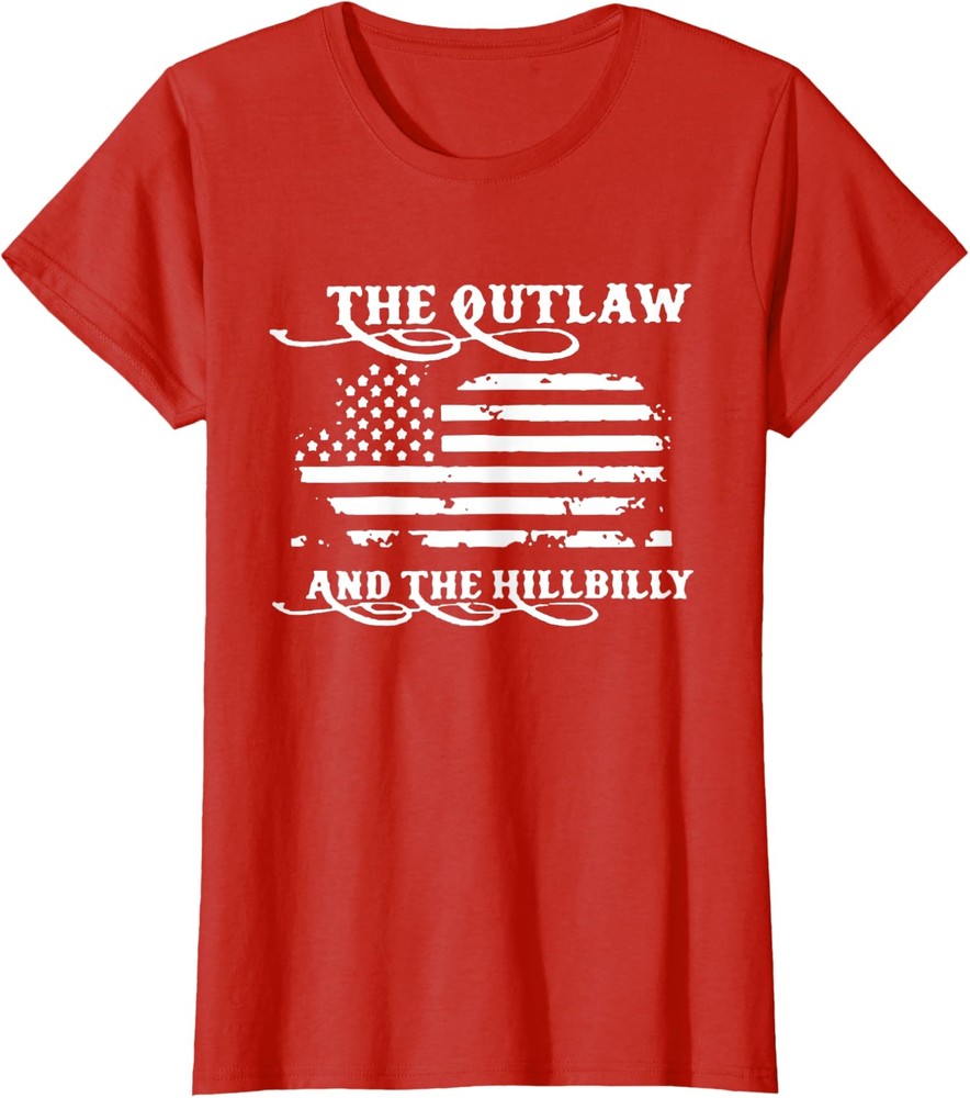 Trump Vance 2024 Outlaw Hillbilly Politic Design Ladies' Crewneck T-Shirt