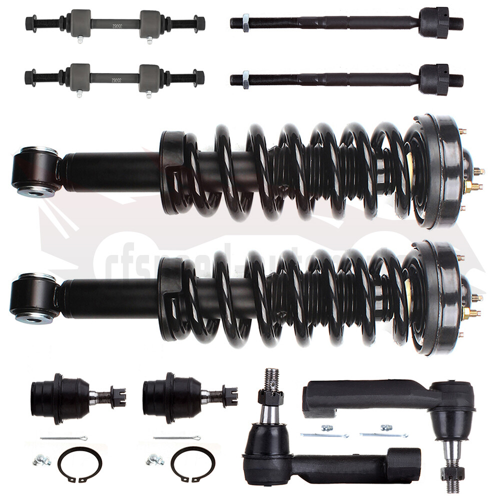2009-13 Ford F-150 2WD Front Suspension Kit with Struts Tie Rods Ball Joints Sway Bar