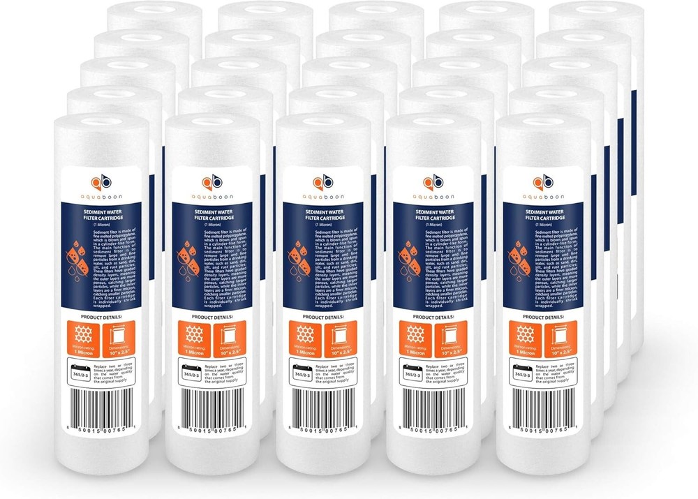 Universal 1 Micron Sediment Filter Replacement for Aqua Pure & Whirlpool 25-Pack