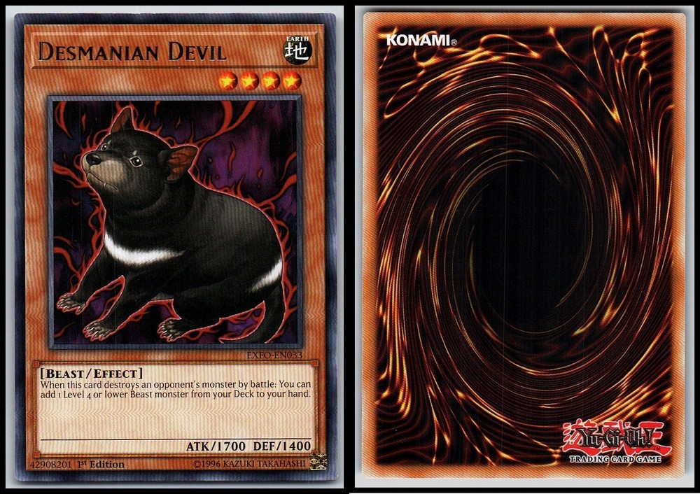 1st Edition YuGiOh Desmanian Devil EXFO-EN033 Ultra Rare Card