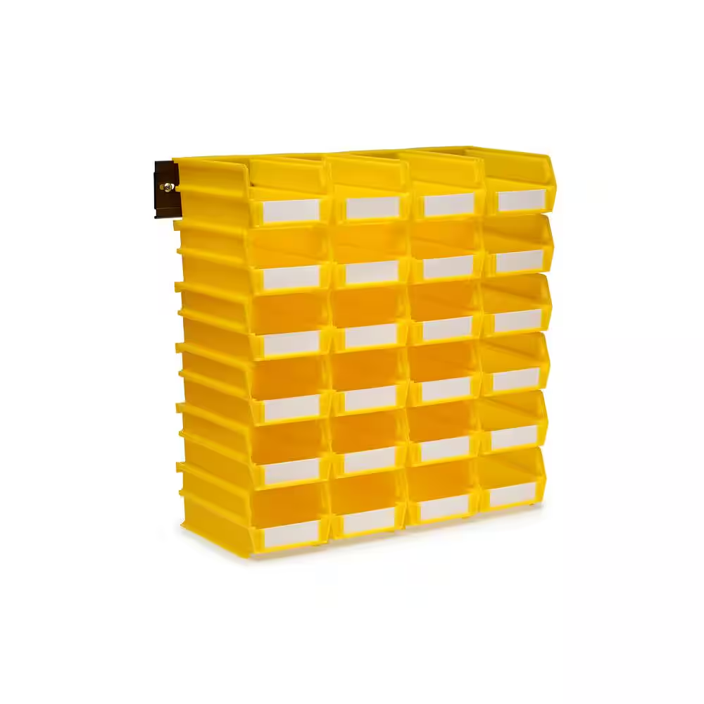 17x16.5x7.375 Inch Yellow Storage Organizer with 24 Cubes