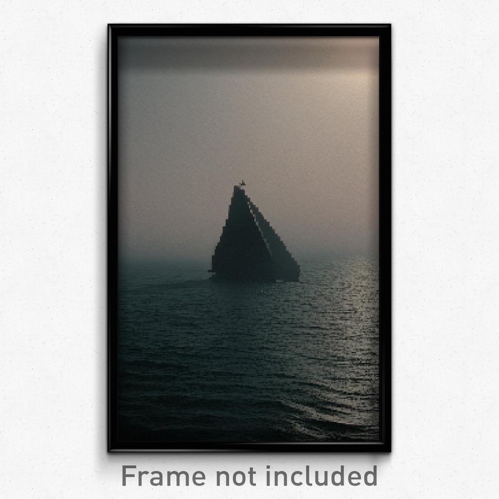 Pixel Art Poster - Dark Gulf (8 Bit Psychedelic Trippy Weird Video Game Print)