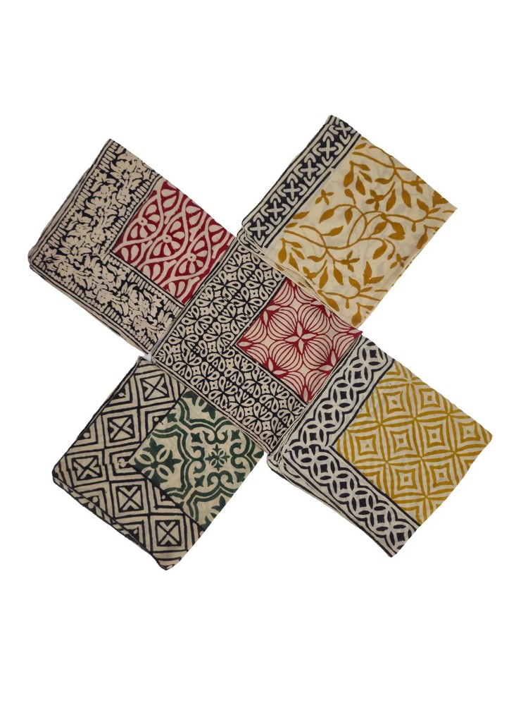 5-Pack Organic Cotton Bandanas - Cowboy Scarves & Neckerchiefs