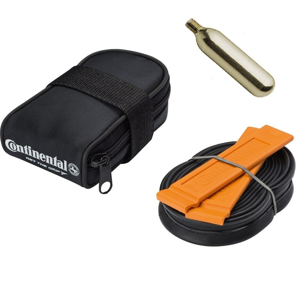 CONTINENTAL Saddle Bag with 700c 60mm Road Presta Tube Tire Levers CO2 Cartridge