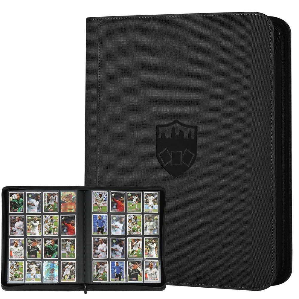 Trading Card Binder 16 Pocket, PU Cover Card Binder for 1000+ Cards, Premium ...