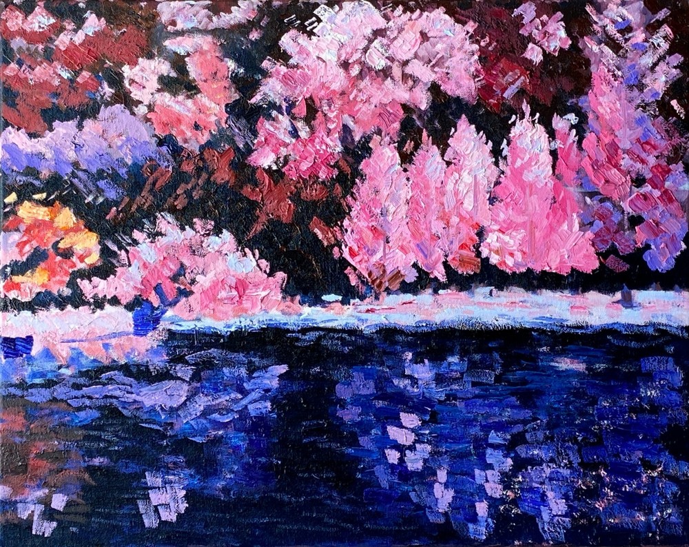 Expressive Oil painting ORIGINAL. Impressionist painting Abstract Landscape