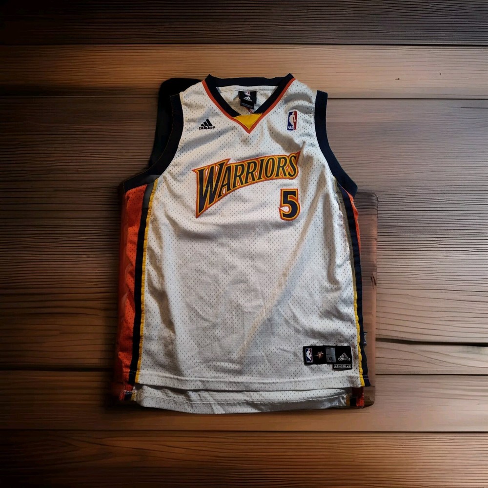 Men's Medium Warriors #5 Davis 921 Jersey in Yellow Orange Black  