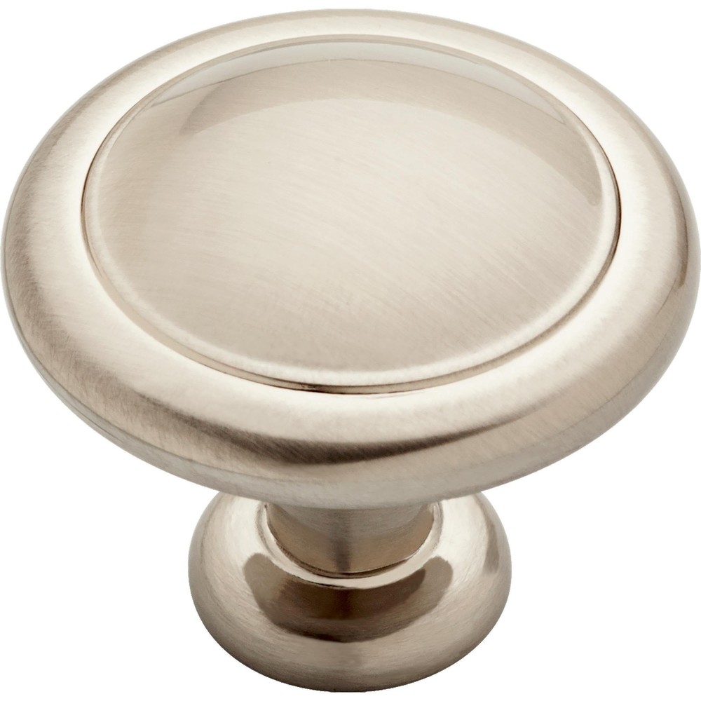 25-Pack Round Ringed Cabinet Knobs in Satin Nickel for Kitchen Drawers