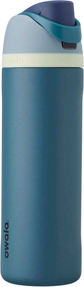 Freesip Insulated Stainless Steel Water Bottle with Straw, Bpa-Free Sports Water