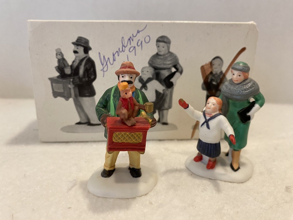 Vintage Dept 56 Heritage Village Organ Grinder Boy Figurine 5957-9