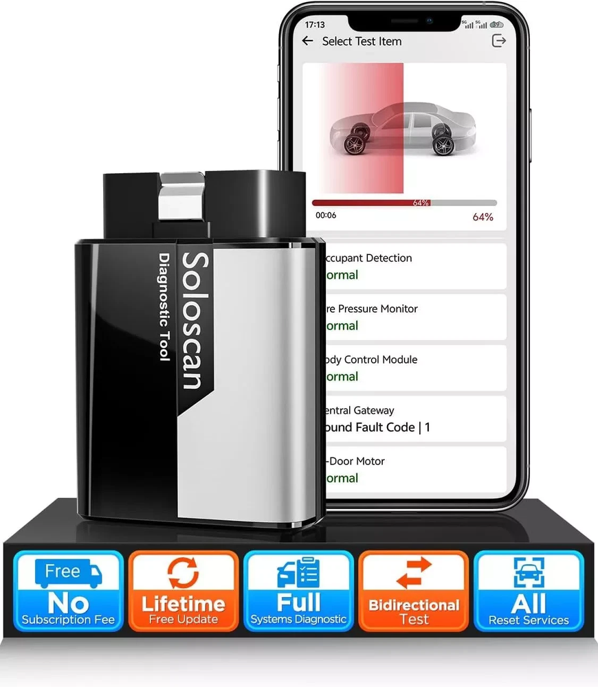 KINGBOLEN Soloscan for AUDI Bidirectional Diagnostic Tool Bluetooth OBD2 Scanner