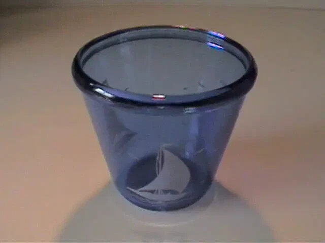 Vintage Sportsman Series Sailboat Cobalt Blue Ice Bucket