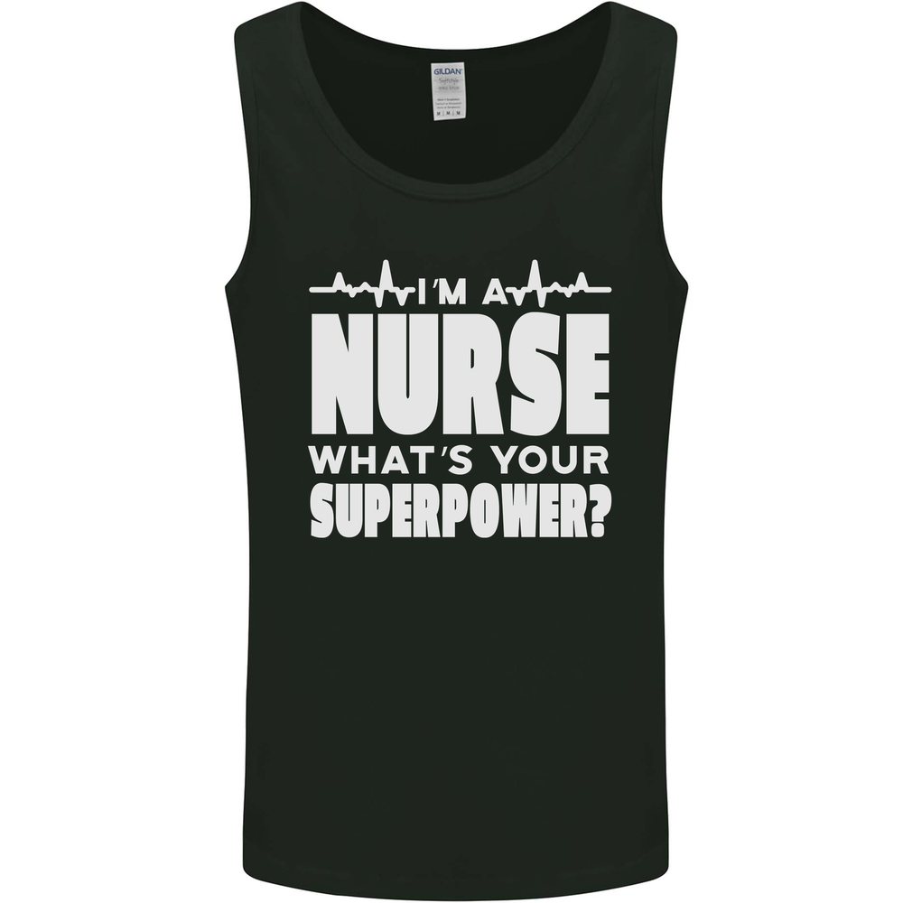 I'm a Nurse Whats Your Superpower Nursing Funny Mens Vest Tank Top