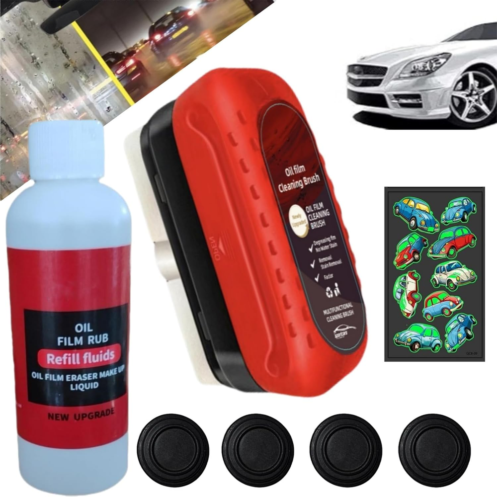 Auto Oil Film Cleaning Brush for Car Windows Boosts Clarity & Visibility