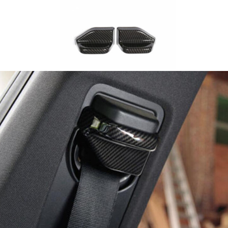 ABS Carbon Fiber Seat Belt Buckle Adjust Cover For Mercedes-Benz GLA 2014-2020