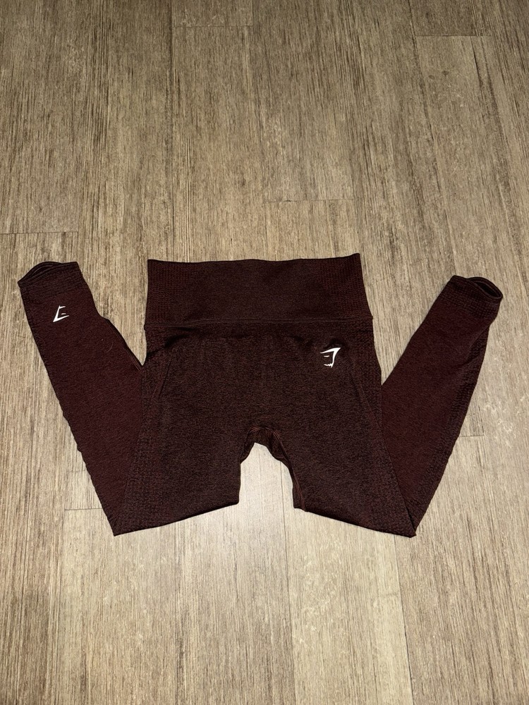 Gymshark Vital Rise Seamless Leggings in Brown Marl Size Medium