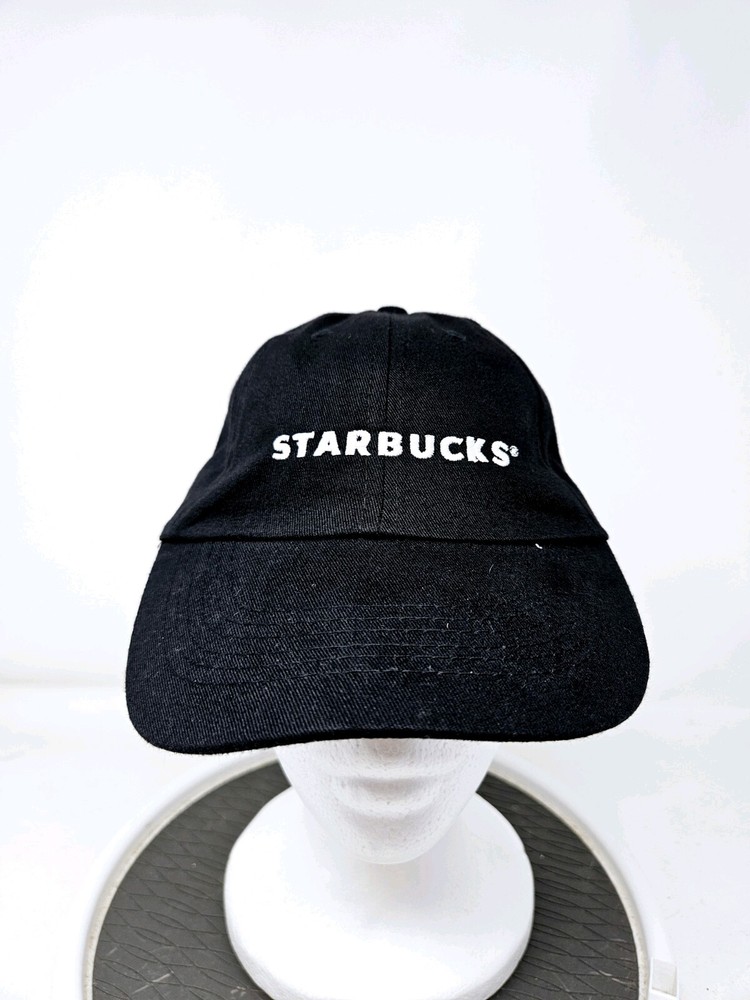 Starbucks Men's Strapback Hat Black Multicolor Embroidered Logo Employee Barista