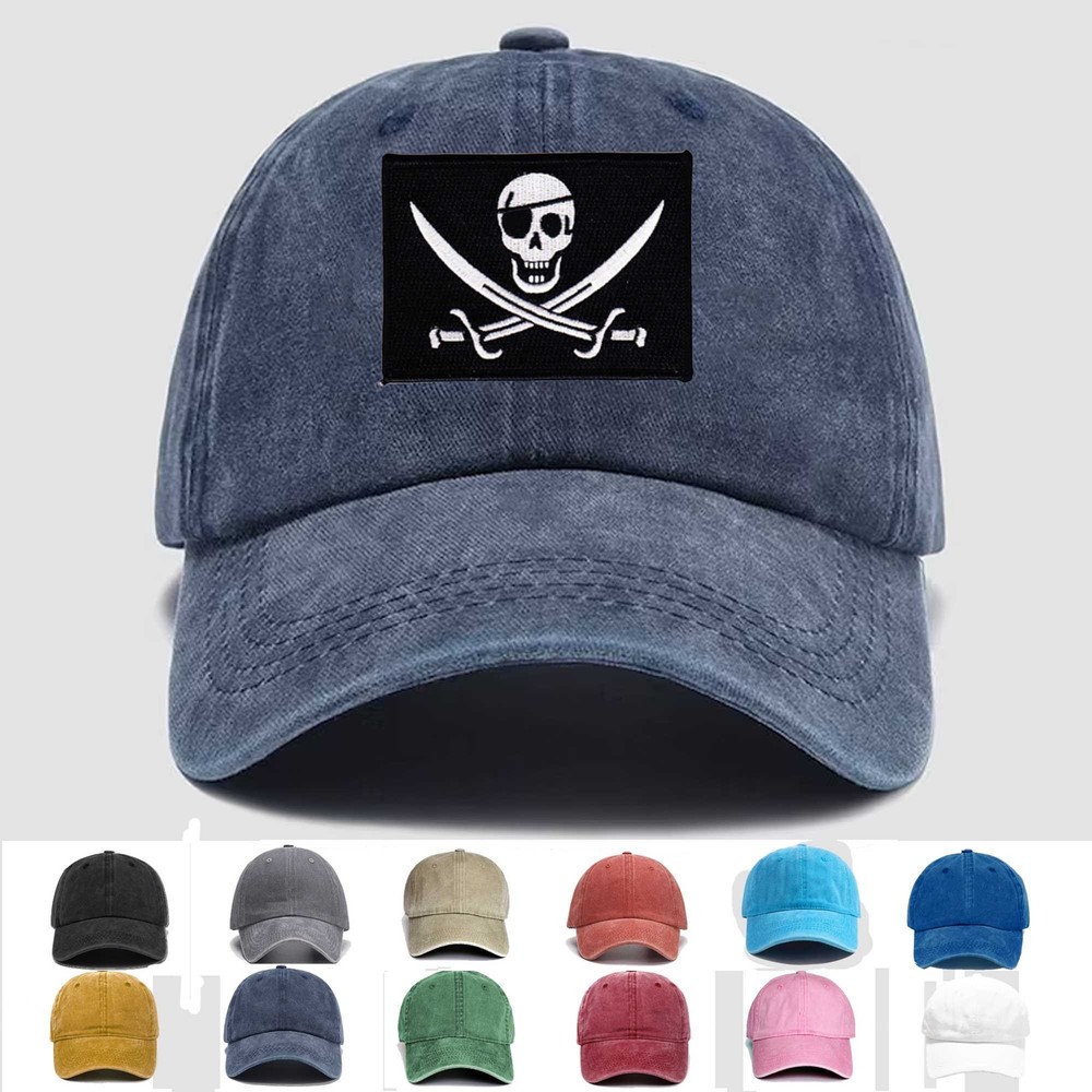 Custom Embroidered Hat Naval Seal 1 Eye Calico Jack Pirate ACU, Veteran Cap,Gift