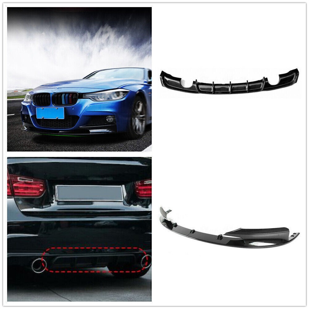 Front Splitter + Rear Bumper Diffuser For BMW F30 M Sport 2012-2017 2013 CB Look