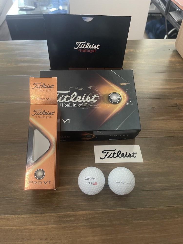 Titleist Pro V1 Golf Balls One Dozen White 76 4th Of July Edition NEW IN BOX!