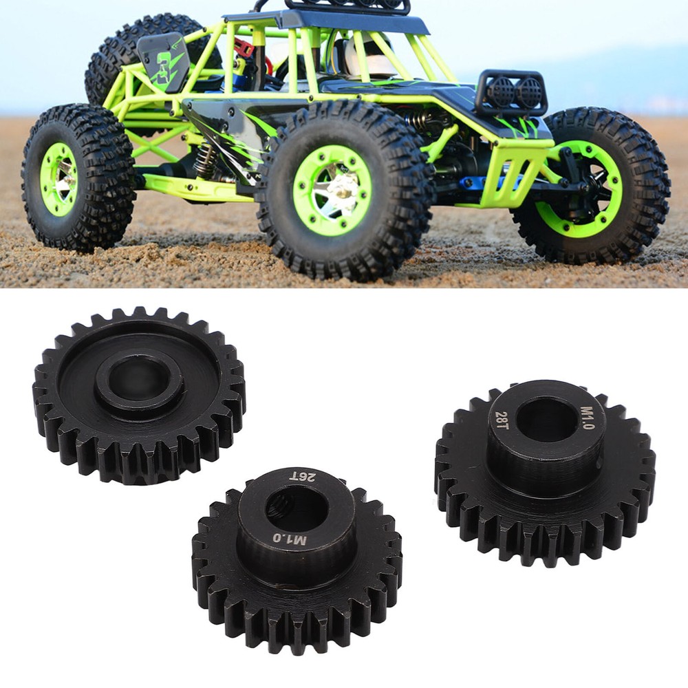 26T 27T 28T RC Motor Gears 25DP 1.0M 8mm RC Pinion Motor Gear Set for1/5 1/6 1/7