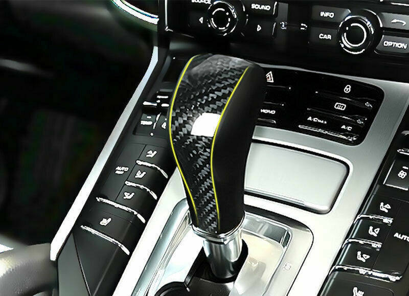 Dry Carbon Fiber Gear Shift Knob Trim for Porsche Cayenne Center Console
