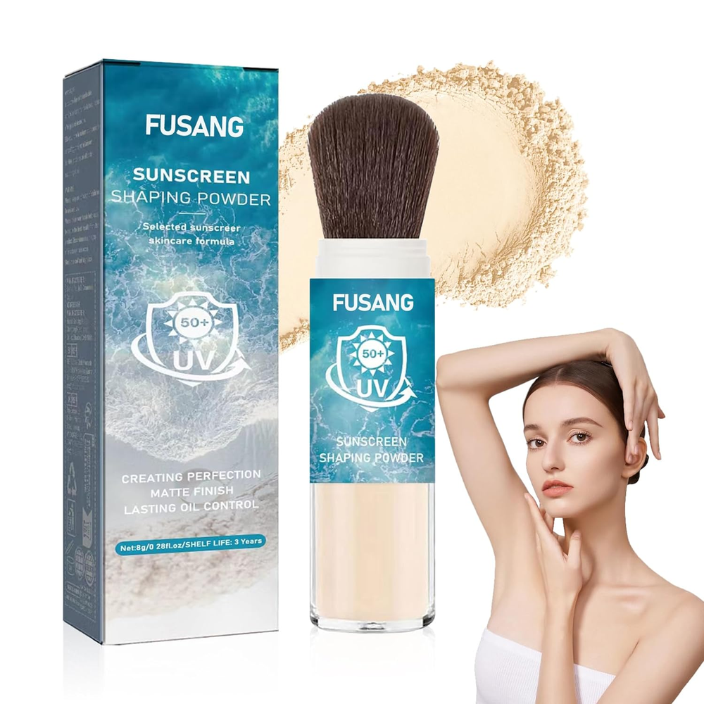 Mineral Powder Sunscreen SPF 50 PA++++ for Face, Oil-Free & Long-Lasting Protection