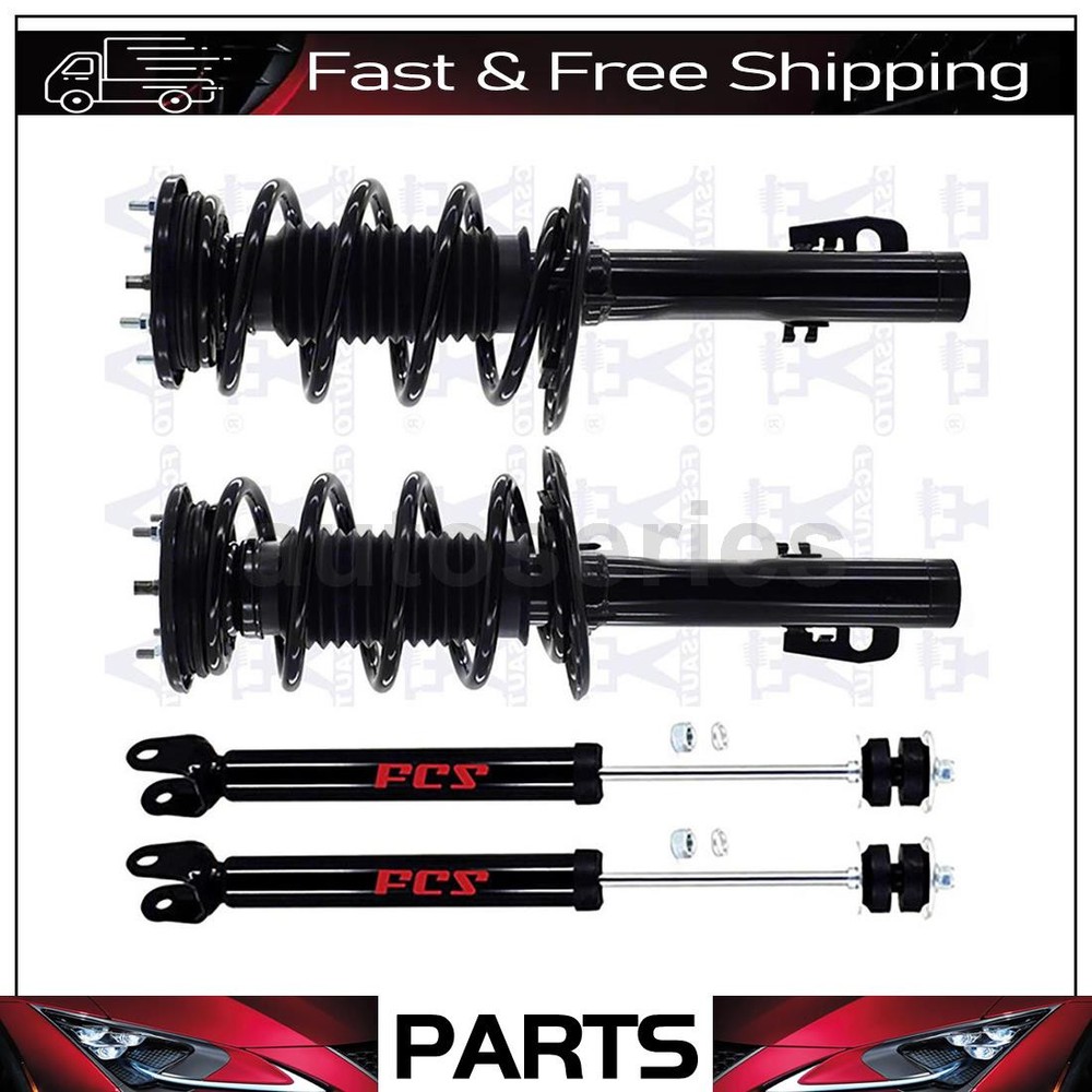 Front Struts w/ Coil Spring Rear Shocks Fits 2009 Ford Flex