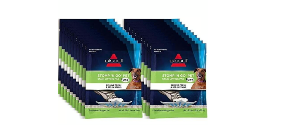 Bissell Stomp N Go Pet Lifting Pads + Oxy Stain Rug Carpet Cleaning 20 Pack Case