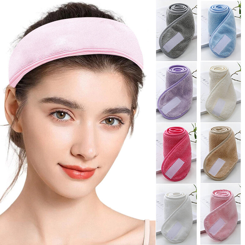 Soft Toweling Hair Headbands for Women - Face Washing & Makeup