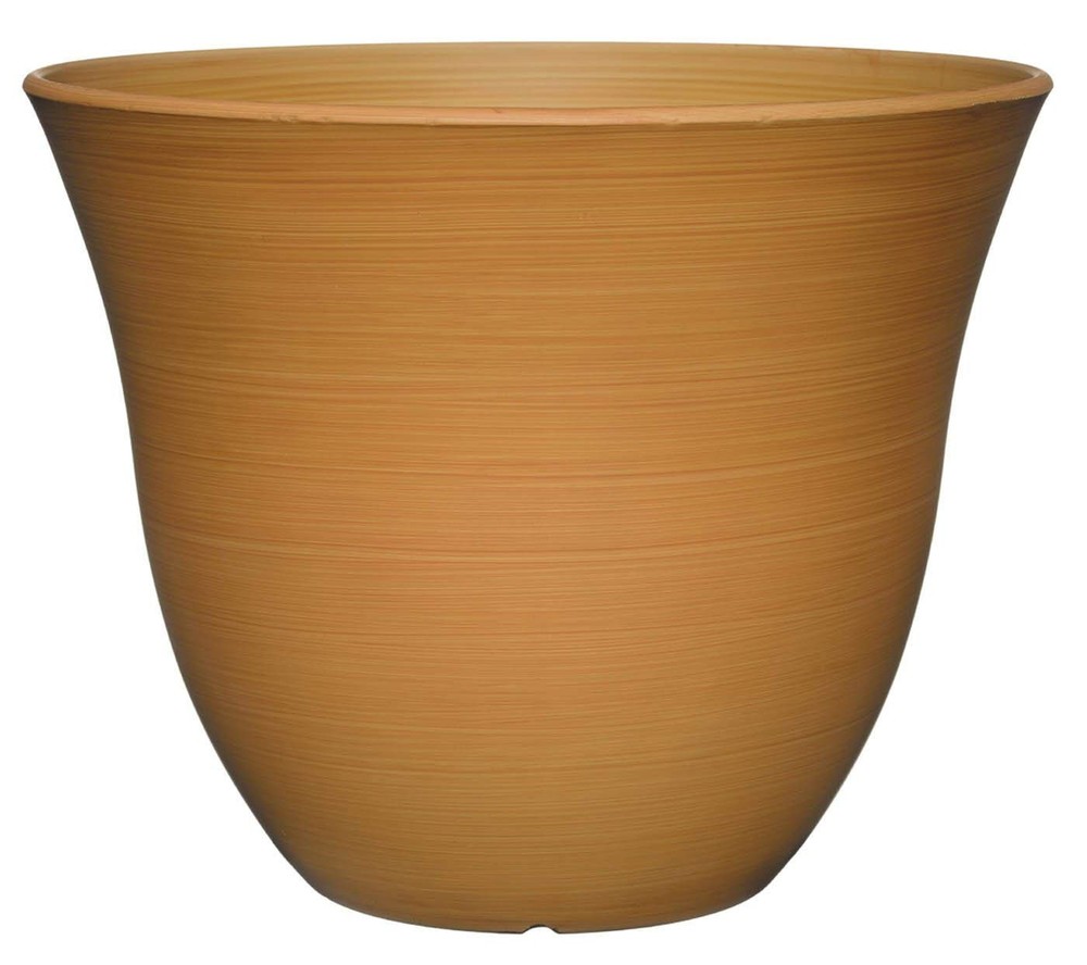 Honeysuckle Resin Flower Pot Planter, Brown, 15