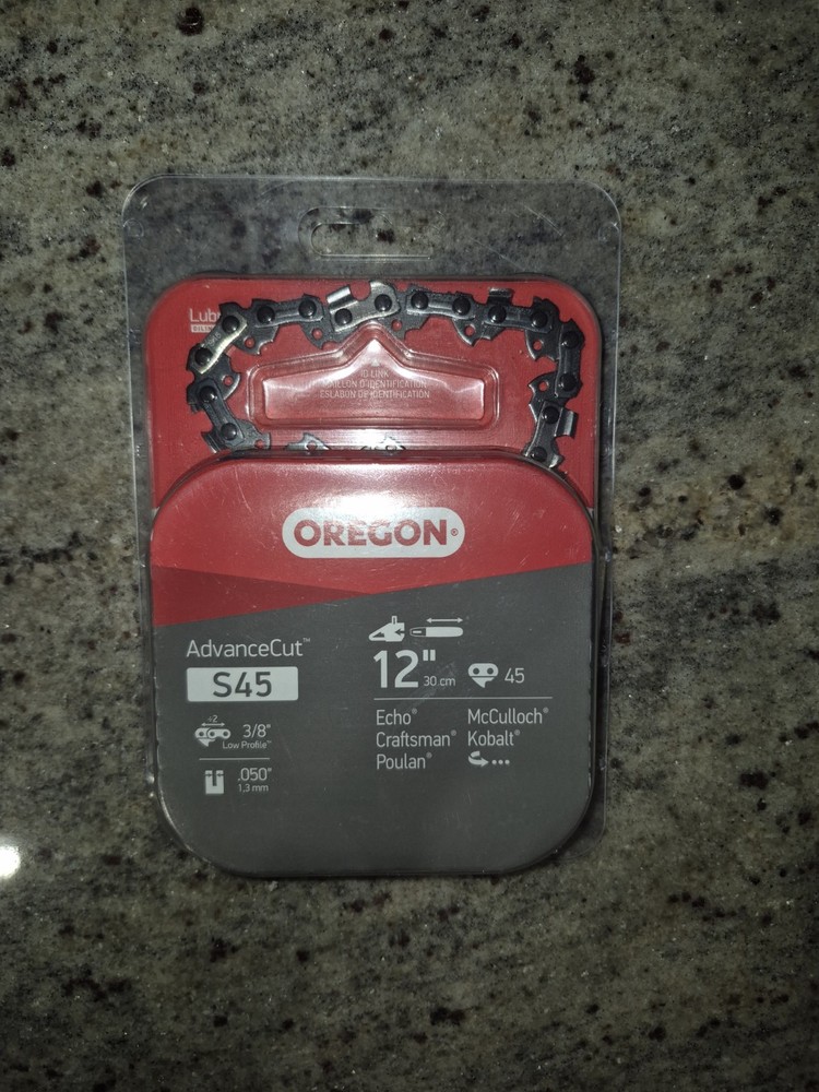 Oregon AdvanceCut S45 Chainsaw Chain 12” 3/8” LP .050 Gauge 45 Drive Links NEW