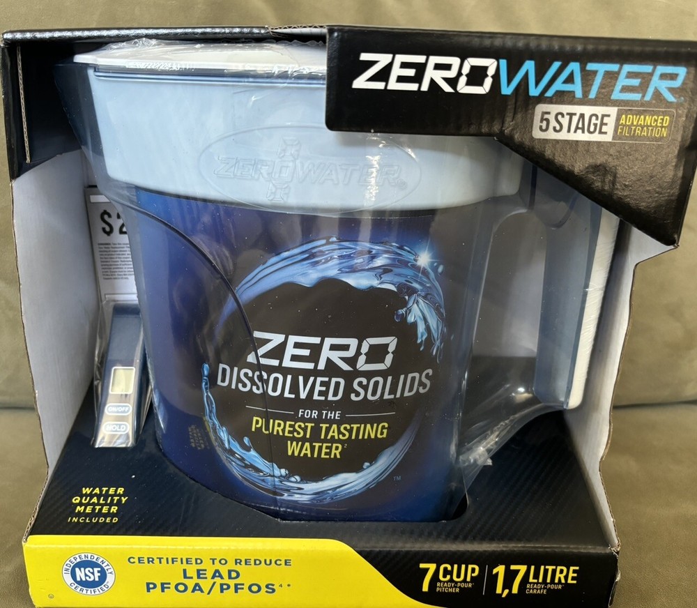 Zero Water 5 Stage Advanced Filtration 7 Cup Ready To Pour Pitcher