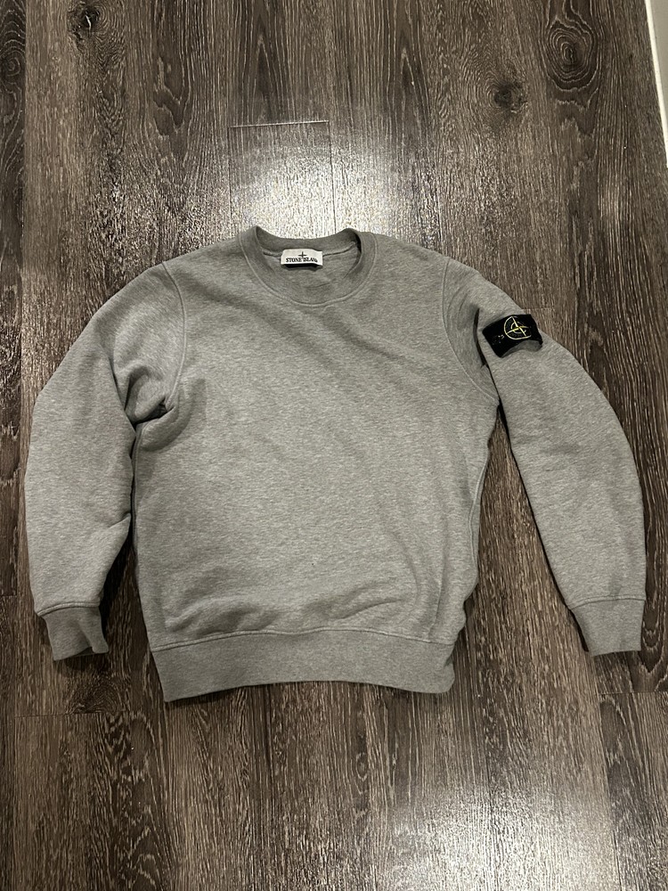 grey stone island sweater men size small
